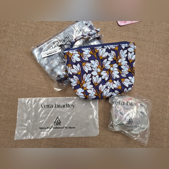 Vera Bradley Accessories - Vera Bradley Floral Cosmetic Bags Two Bags And Vera Measuring Tape